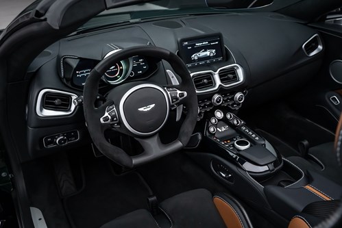 Aston Martin Vantage verte et blance V12-100